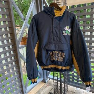 Vintage Notre Dame Fighting Irish pullover Anorak puffer jacket NCAA collegiate